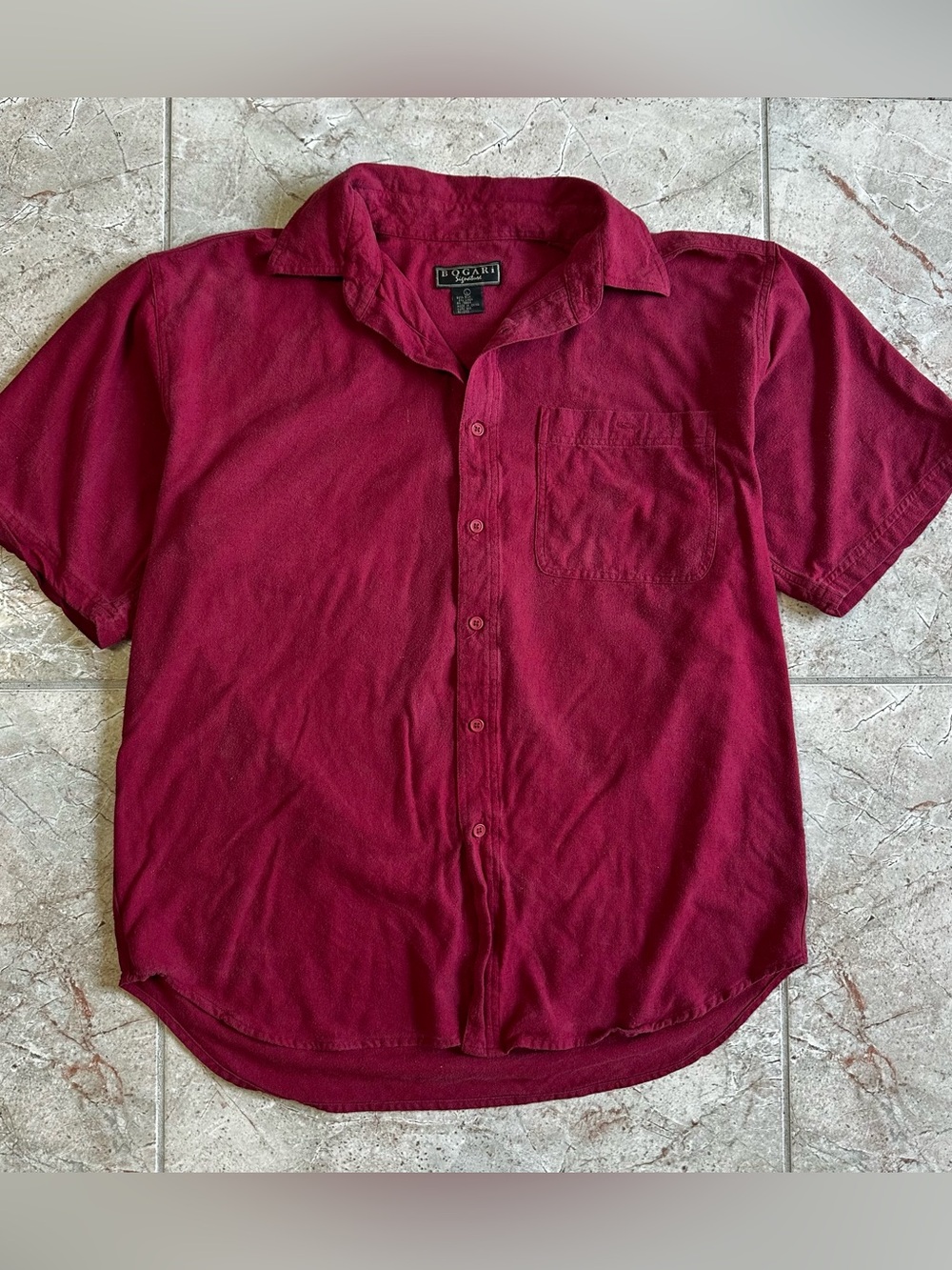 Bogari Signature burgundy button-up